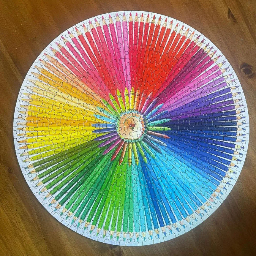 SPRGBK Crafty Colors 500 Piece Round Puzzle