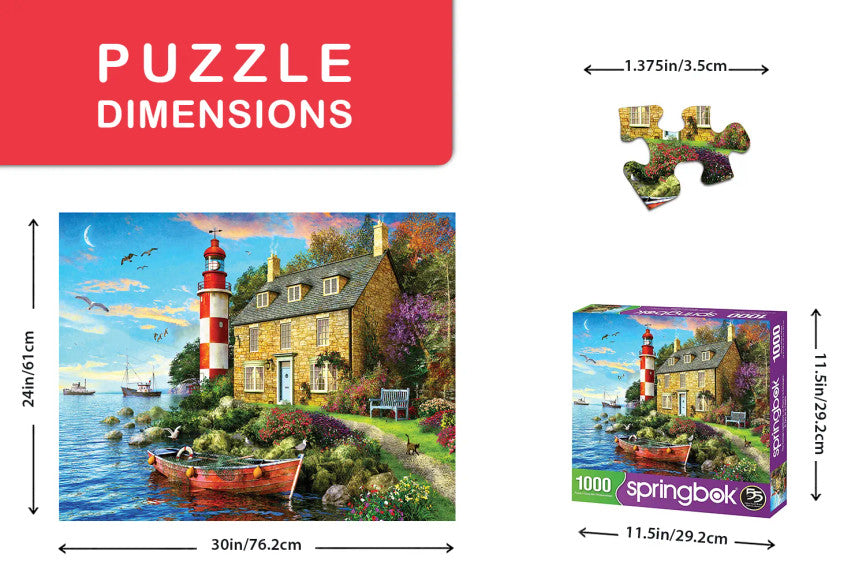 SPRGBK The Cottage Lighthouse 1000 Piece Puzzle