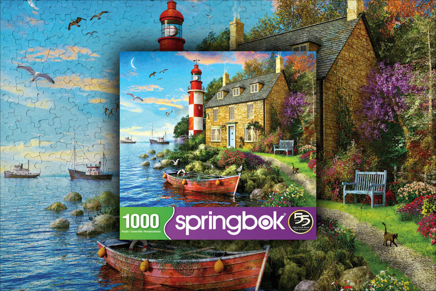 SPRGBK The Cottage Lighthouse 1000 Piece Puzzle