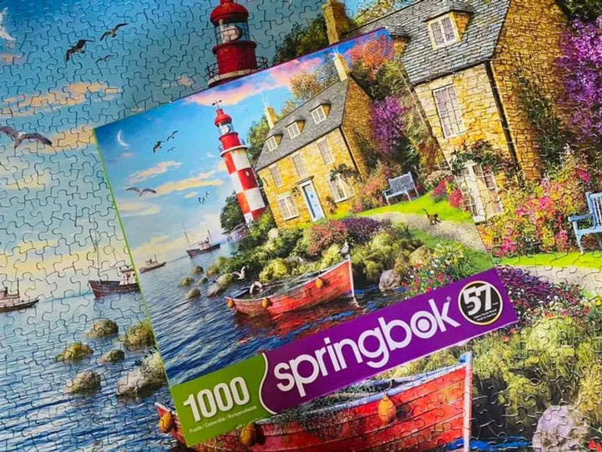 SPRGBK The Cottage Lighthouse 1000 Piece Puzzle