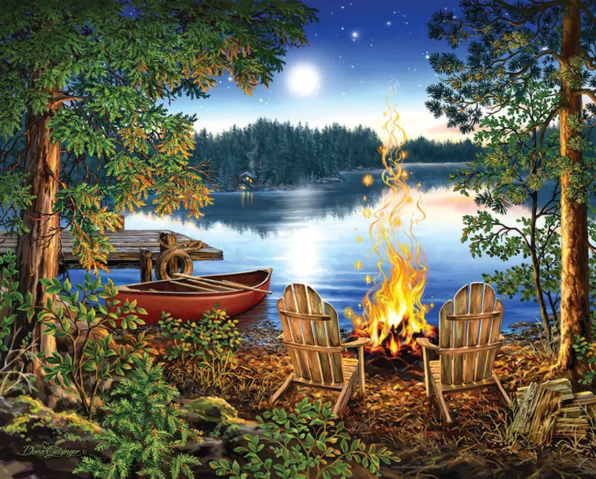 Lakeside Canoe 1000 Piece Puzzle