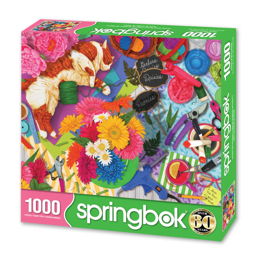 Flower Shop Feline 1000 Piece Puzzle