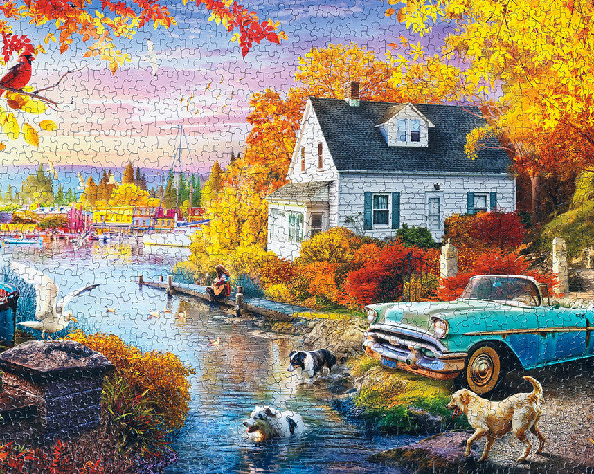 Lakeside Fall Retreat 1000 Piece Puzzle
