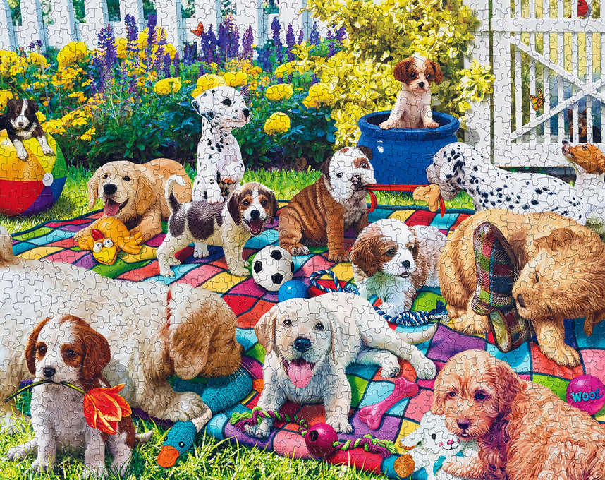 Playful Pups on Parade 1000 Piece Puzzle