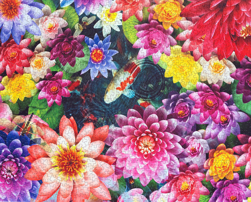 Colorful Koi Pond 1000 Piece Puzzle