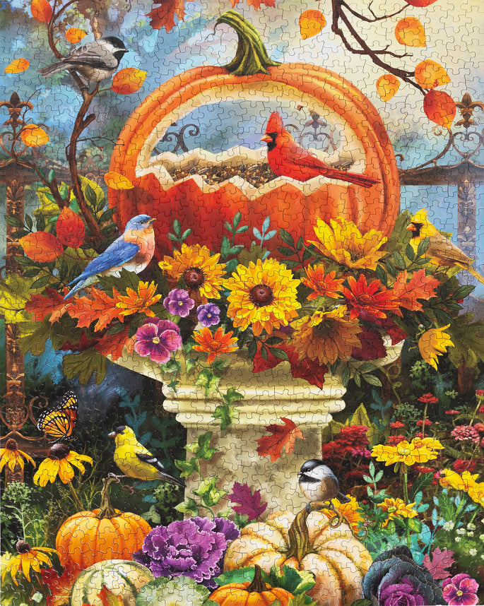 Bountiful Bird Feeder 1000 Piece Puzzle