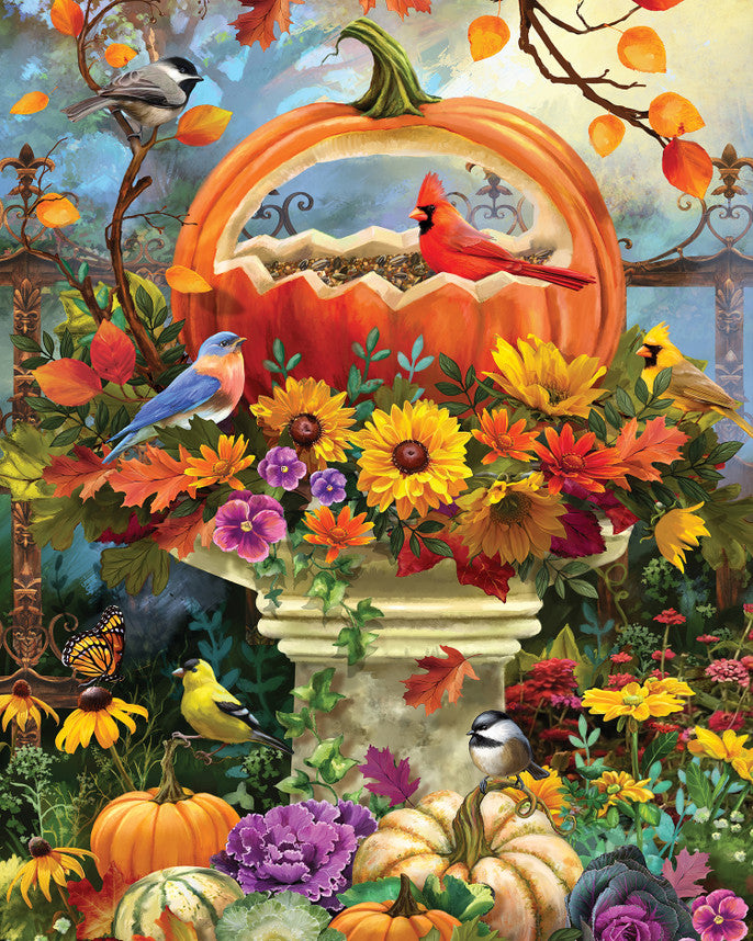 Bountiful Bird Feeder 1000 Piece Puzzle