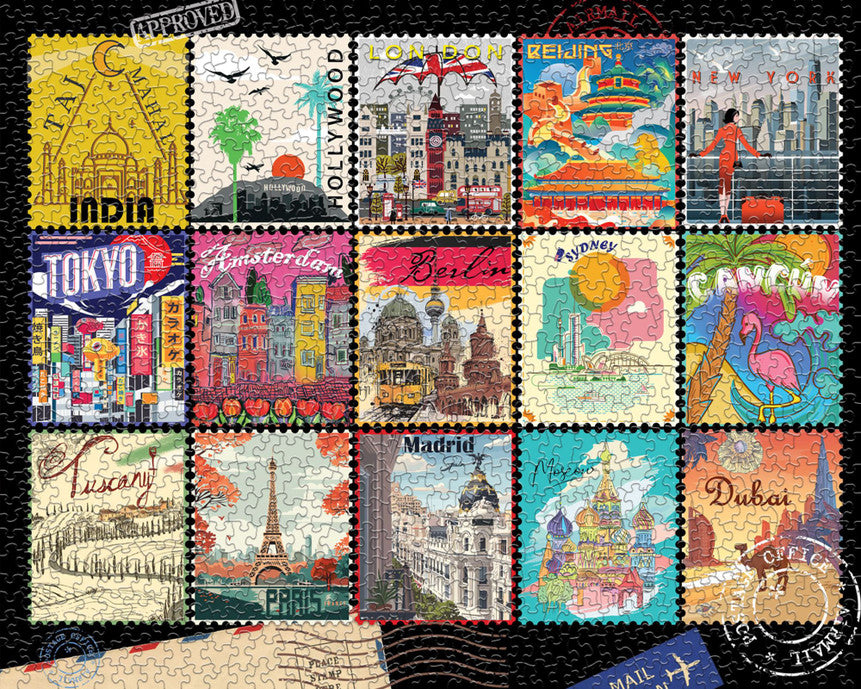 Stamps of the World 1000 Piece Puzzle