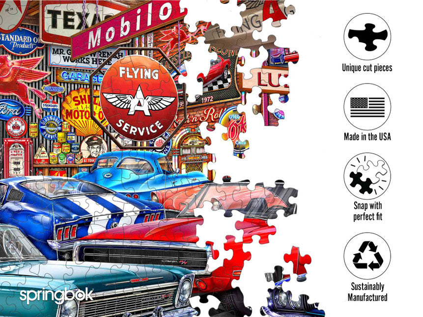 Muscle Car Museum 1000 Piece Puzzle