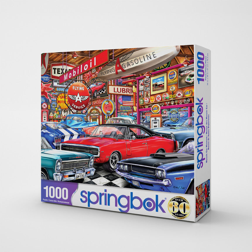 Muscle Car Museum 1000 Piece Puzzle