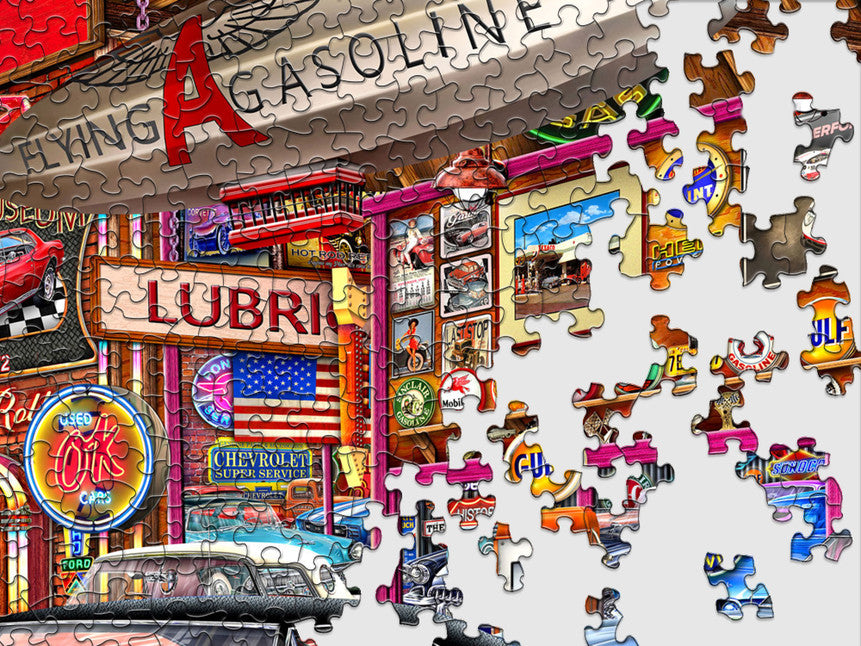 Muscle Car Museum 1000 Piece Puzzle