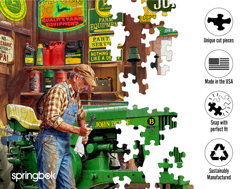 John Deere Grandpa's Garage 1000 Piece Puzzle