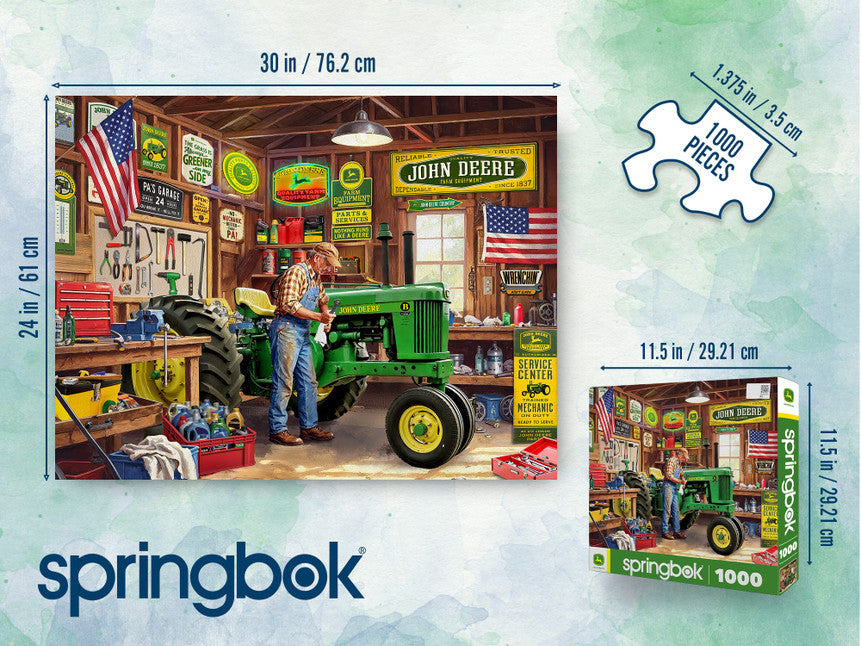 John Deere Grandpa's Garage 1000 Piece Puzzle