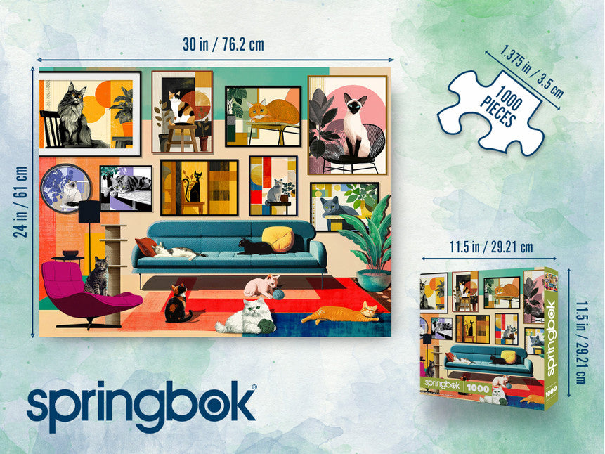 Mid-Century Cats 1000 Piece Puzzle