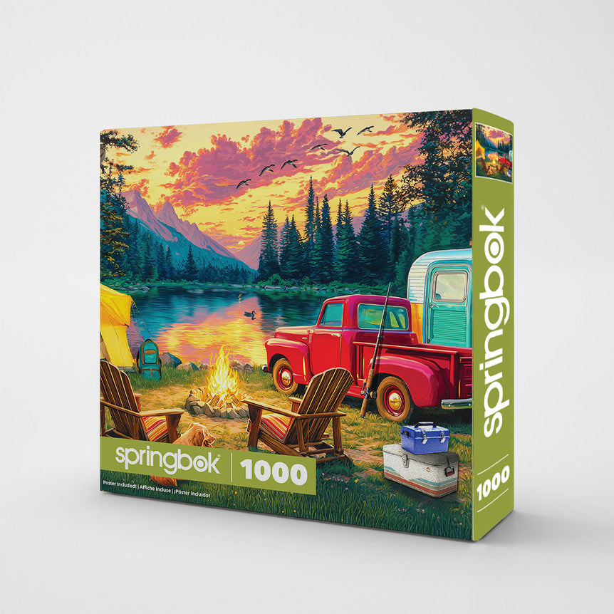 Camping at the Lake 1000 Piece Puzzle