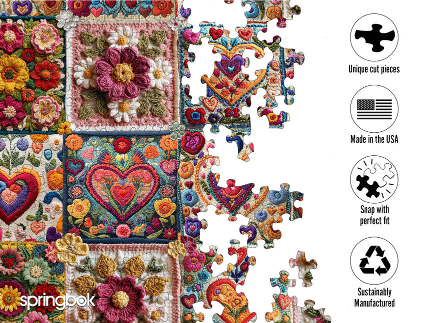 Crochet Hearts 1000 Piece Puzzle