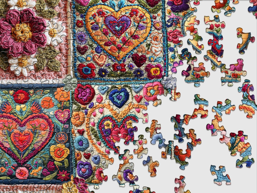 Crochet Hearts 1000 Piece Puzzle