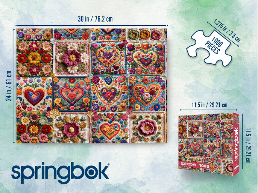 Crochet Hearts 1000 Piece Puzzle