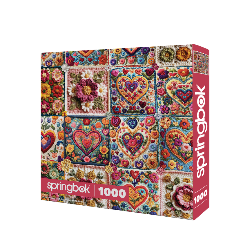 Crochet Hearts 1000 Piece Puzzle