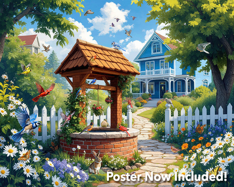 Wishing Well Garden 1000 Piece Puzzle
