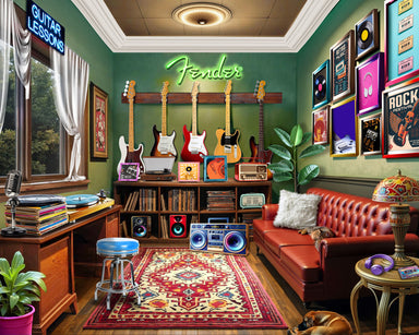 Fender Guitar Lessons 1000 Piece Puzzle