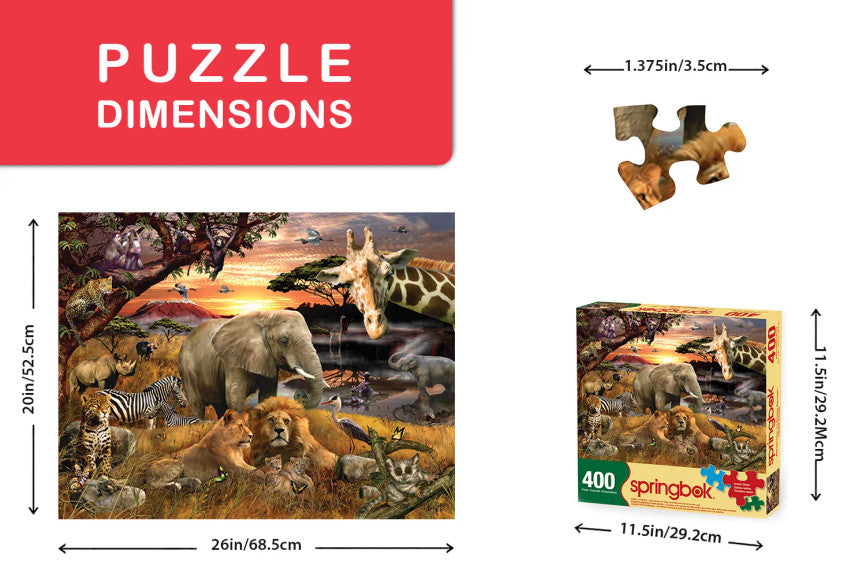 SPRGBK Wild Savanna 400 Piece Family Puzzle