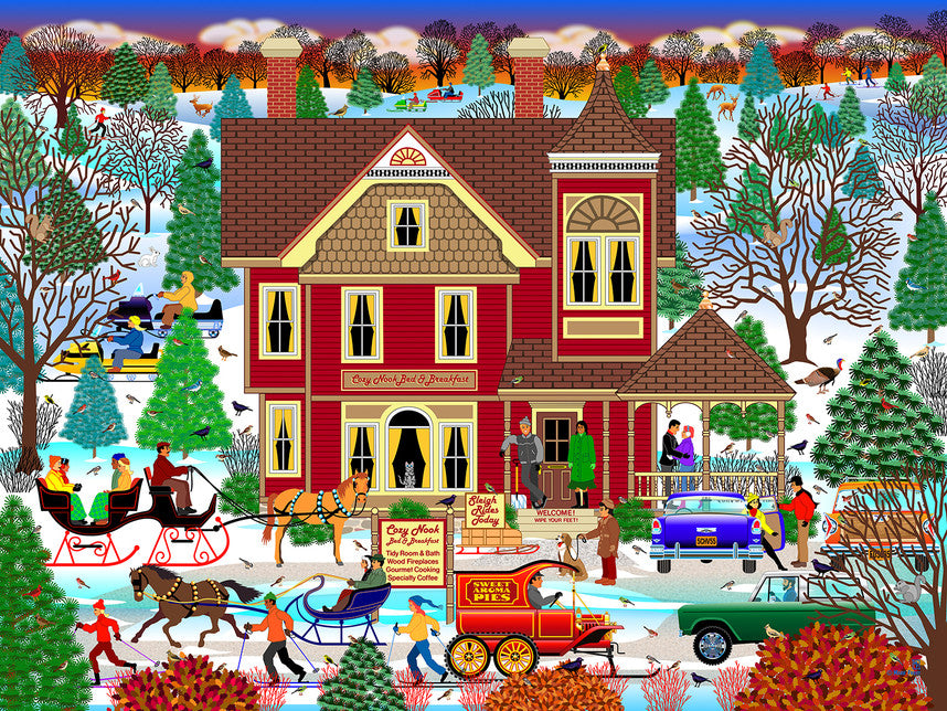 Winter Bed and Breakfast 500 Piece Puzzle