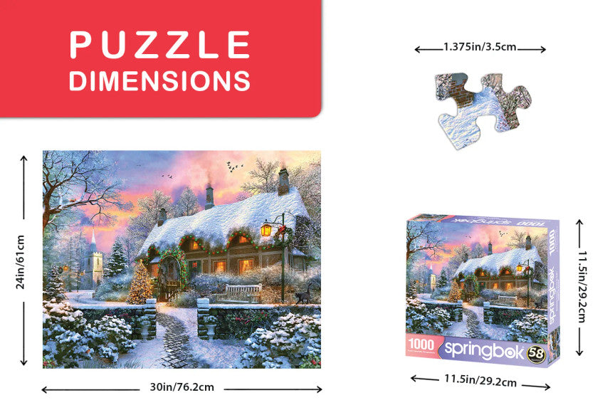 Christmas Cottage 1000 Piece Puzzle