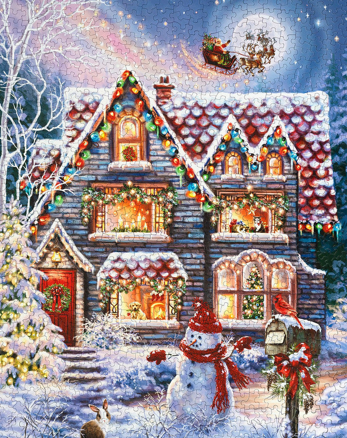 Christmas Eve Cottage 1000 Piece Puzzle