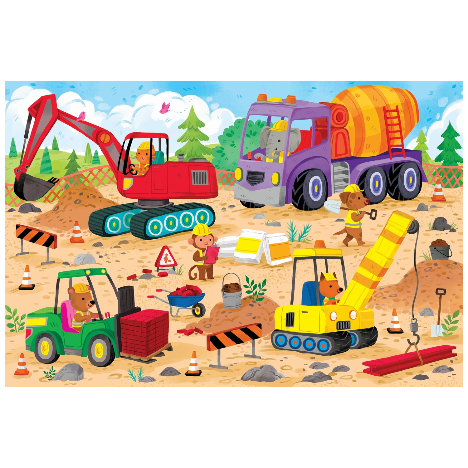 PTR Construction Site Kids' Floor Puzzle - 48 Pieces
