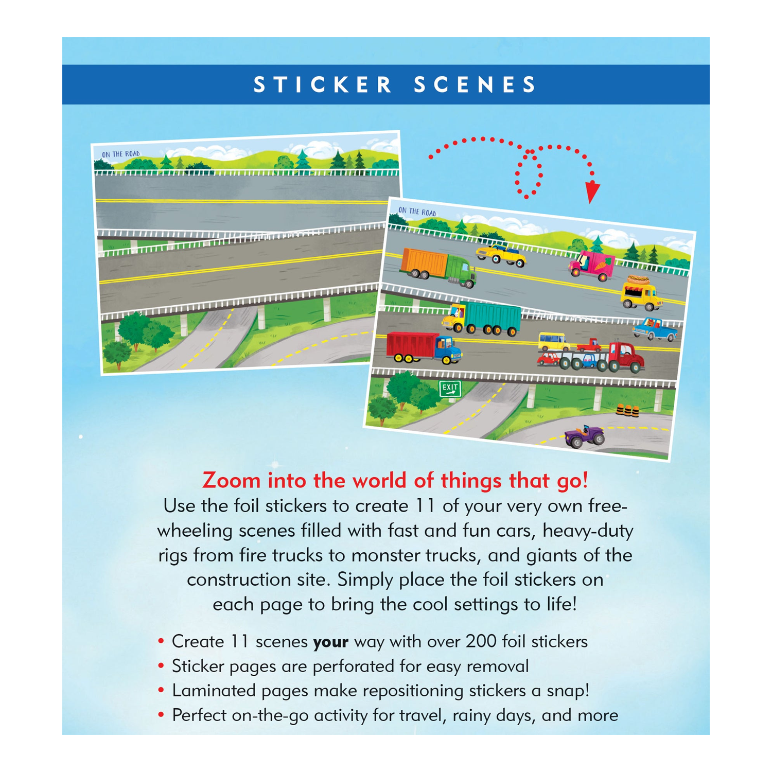 Cars, Trucks, & Big Rigs Sticker Book