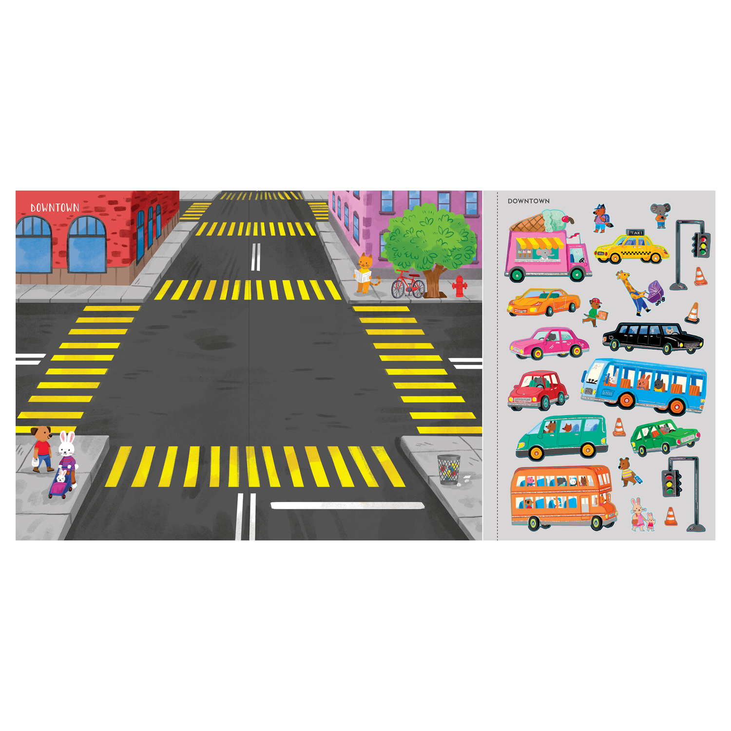 Cars, Trucks, & Big Rigs Sticker Book