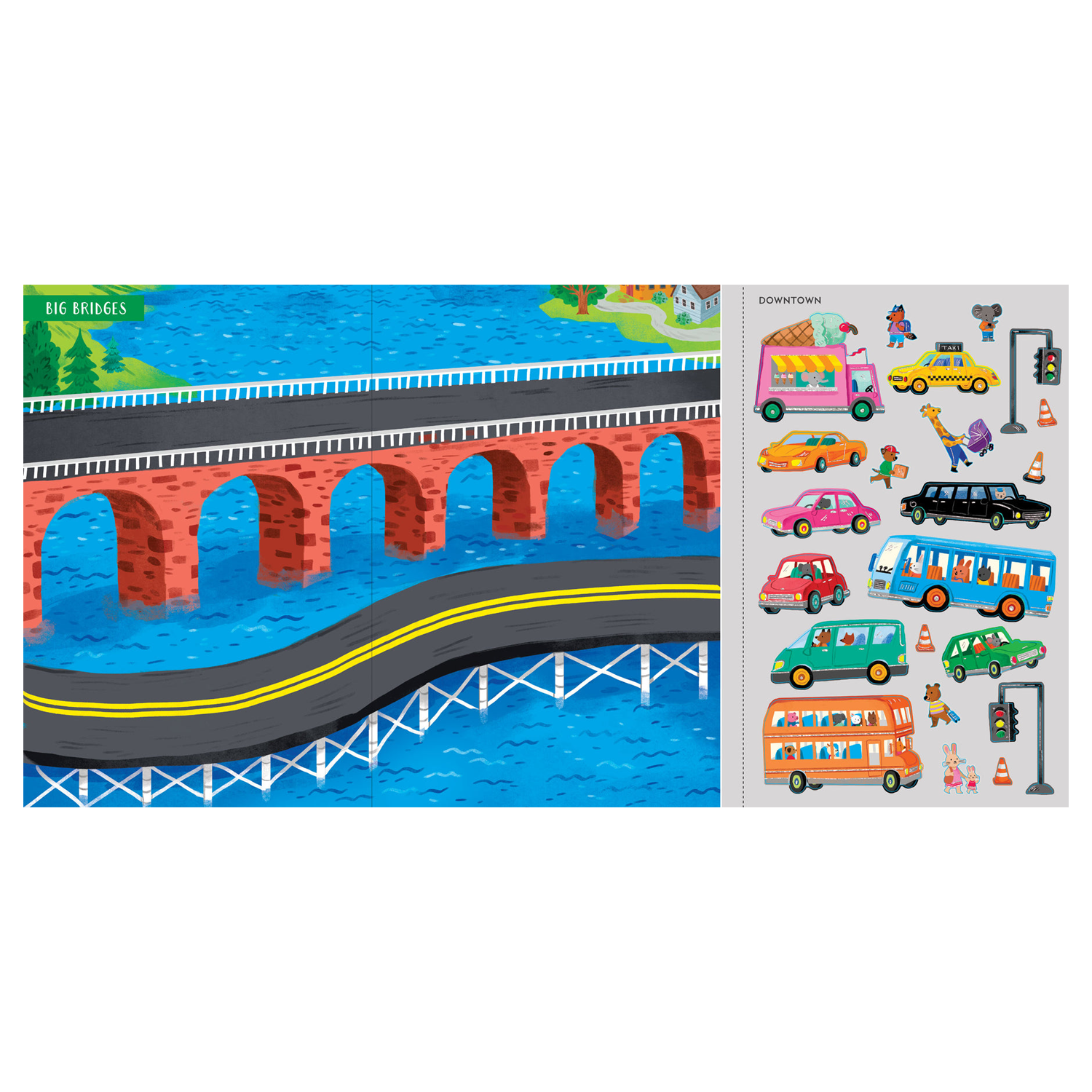 Cars, Trucks, & Big Rigs Sticker Book