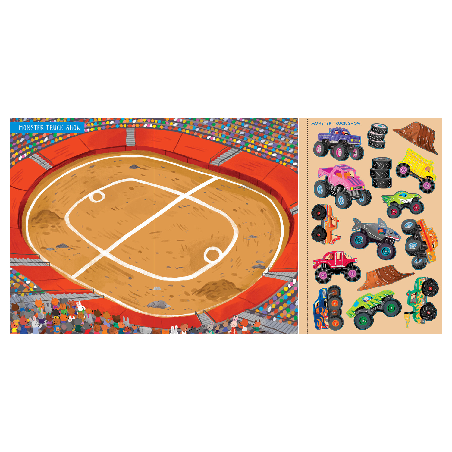 Cars, Trucks, & Big Rigs Sticker Book