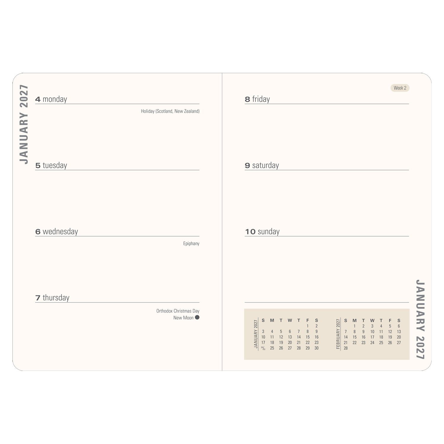 PTR 2027 Luna Moth Weekly Planner