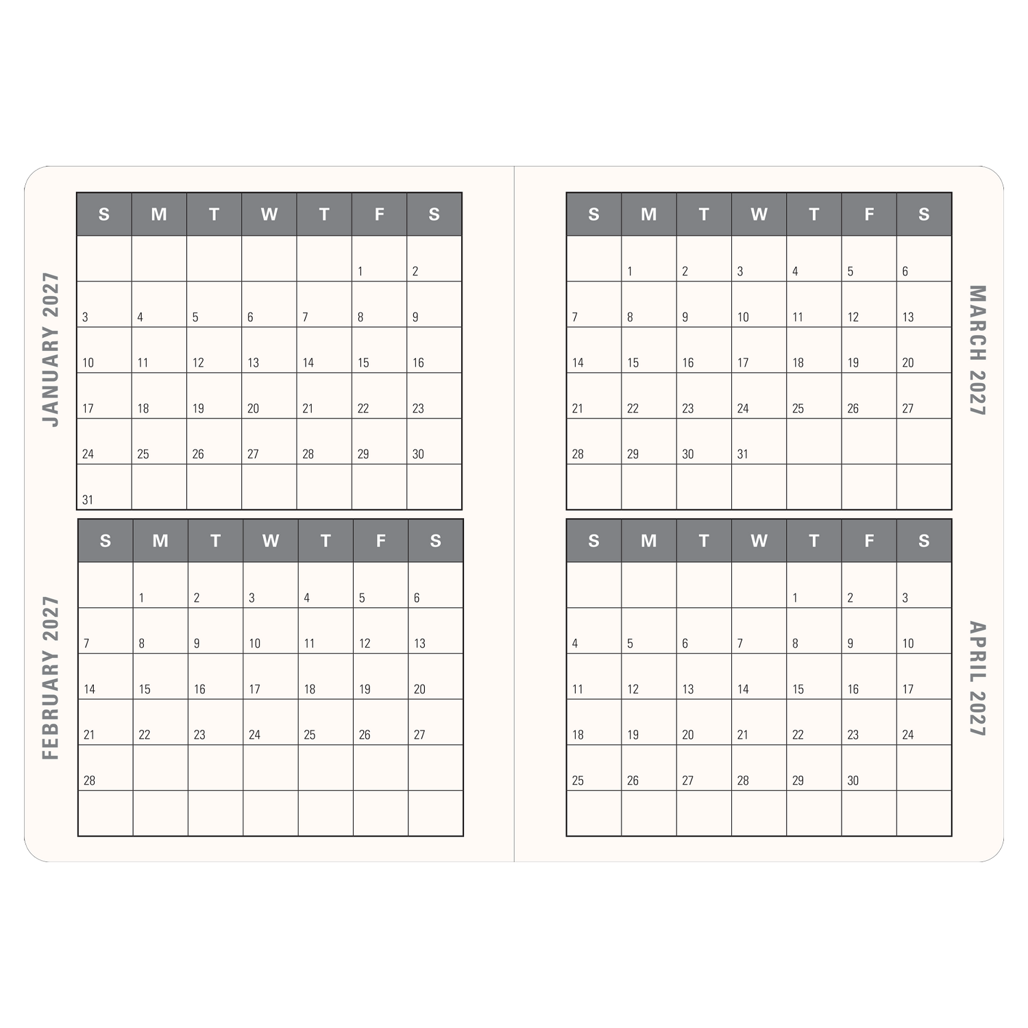 PTR 2027 Floral Watercolor Weekly Planner
