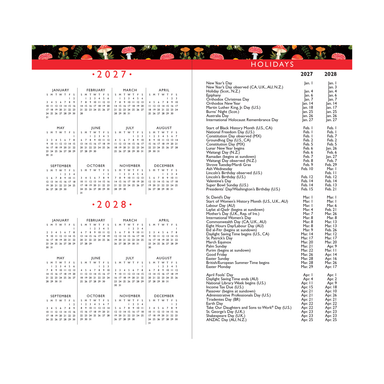 Mushrooms 2027-2028 2-Year Pocket Planner