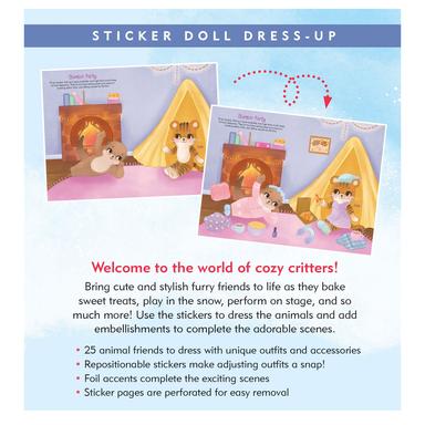 PTR Animals Sticker Doll Dress-Up Book