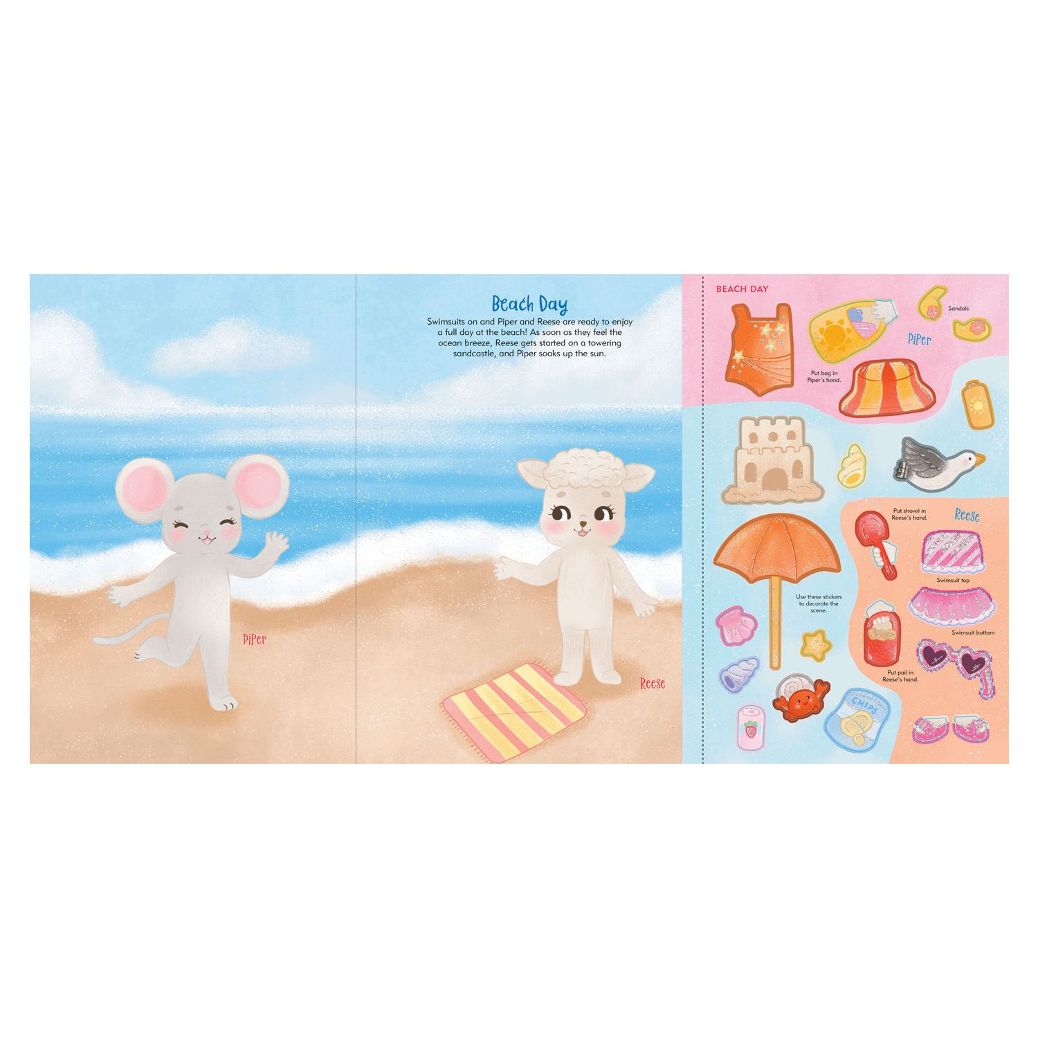 PTR Animals Sticker Doll Dress-Up Book