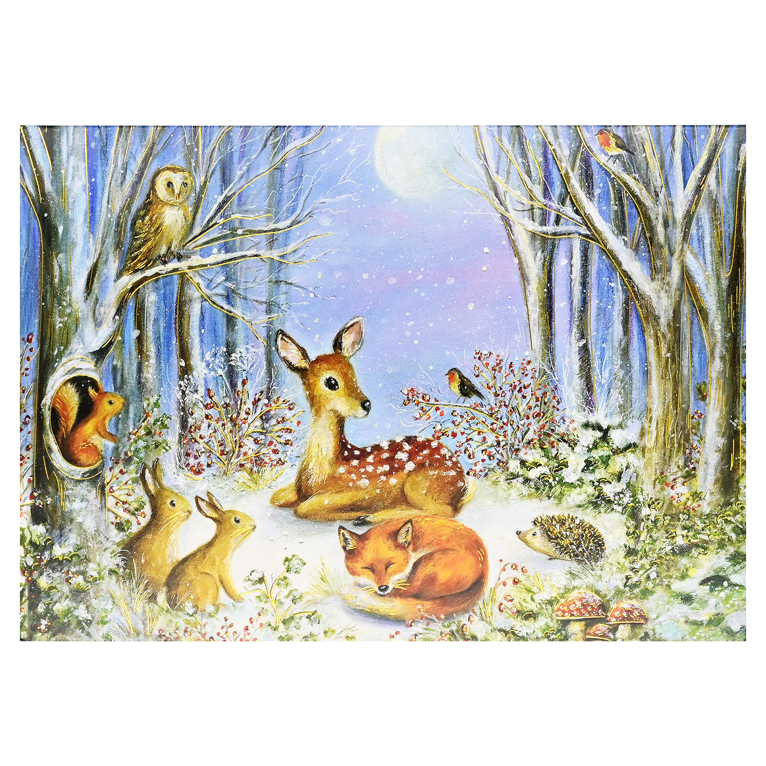 PTR Peaceful Forest Friends Deluxe Boxed Holiday Cards
