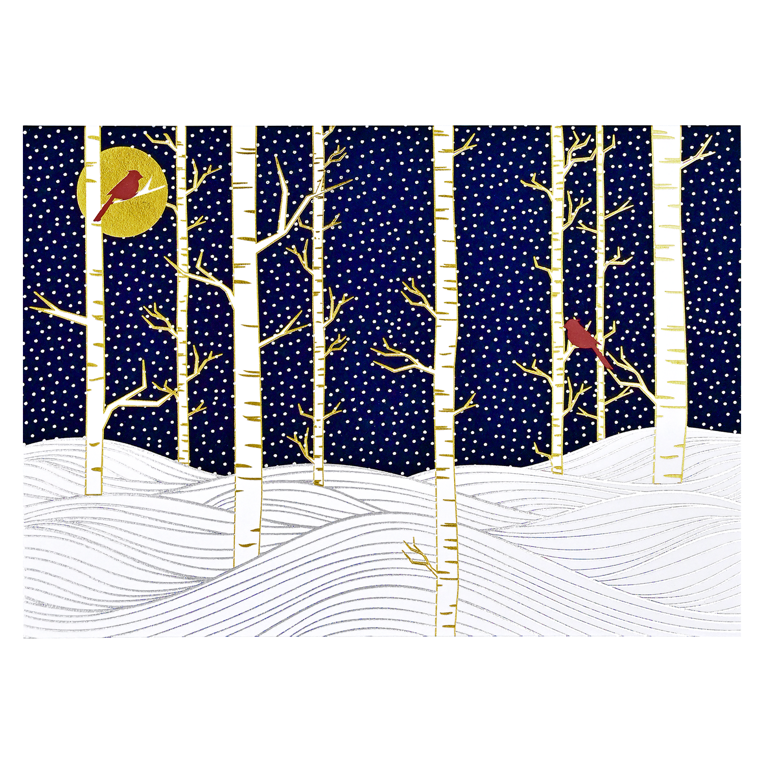 PTR Birch Trees in Winter Deluxe Boxed Holiday Cards