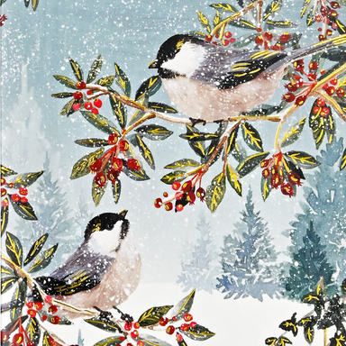 Chickadees in the Snow Small Boxed Holiday Cards