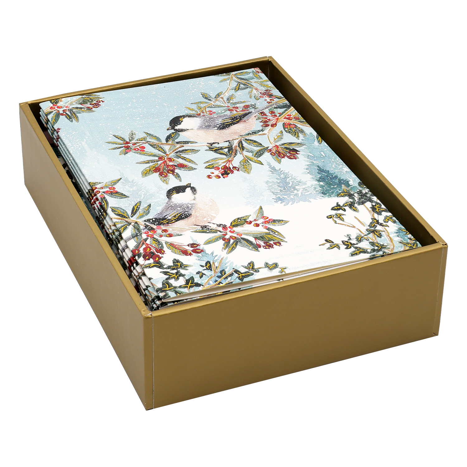 PTR Chickadees in the Snow Small Boxed Holiday Cards