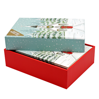 Church in Snowfall Small Boxed Holiday Cards