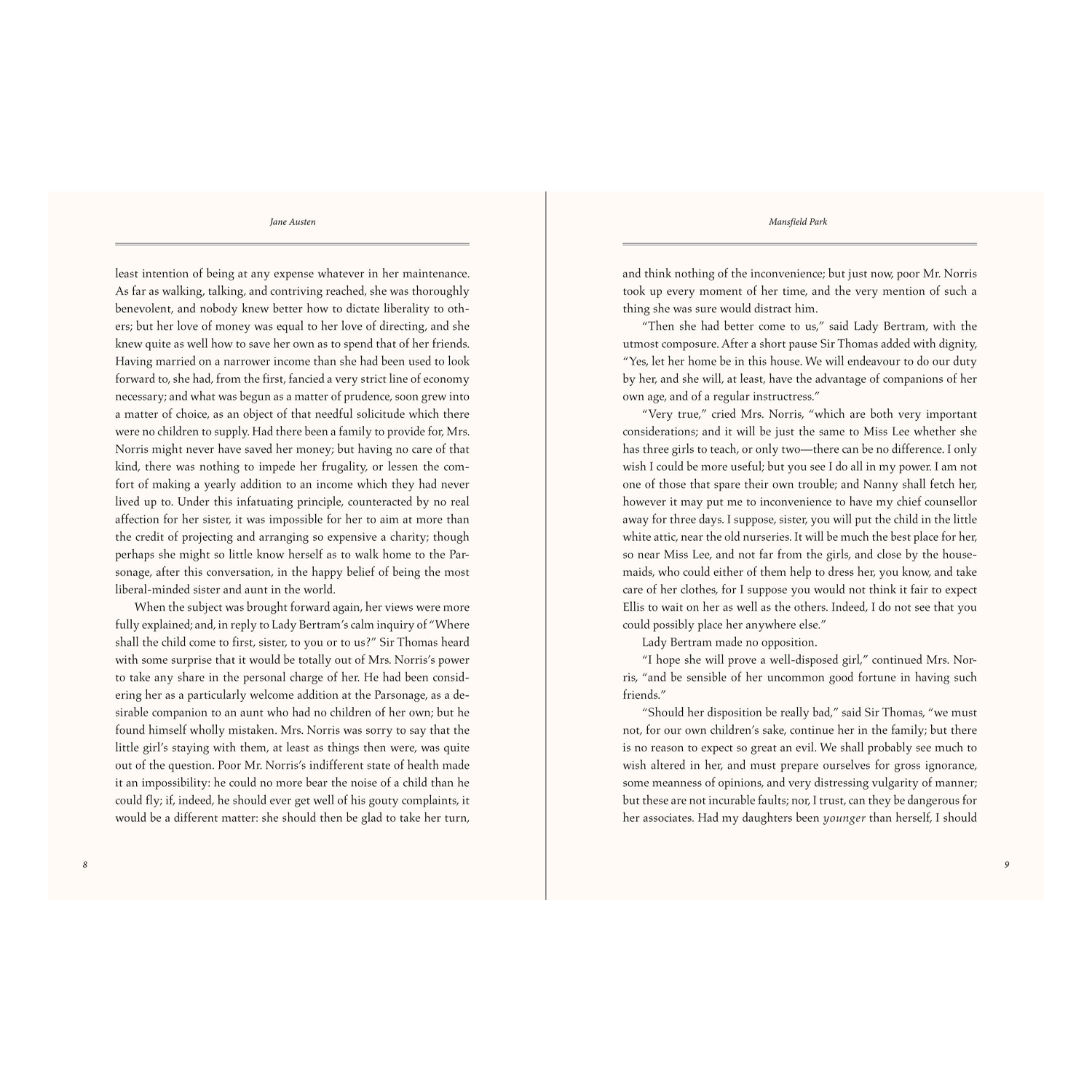 Mansfield Park Jane Austen Masterpiece Library Edition
