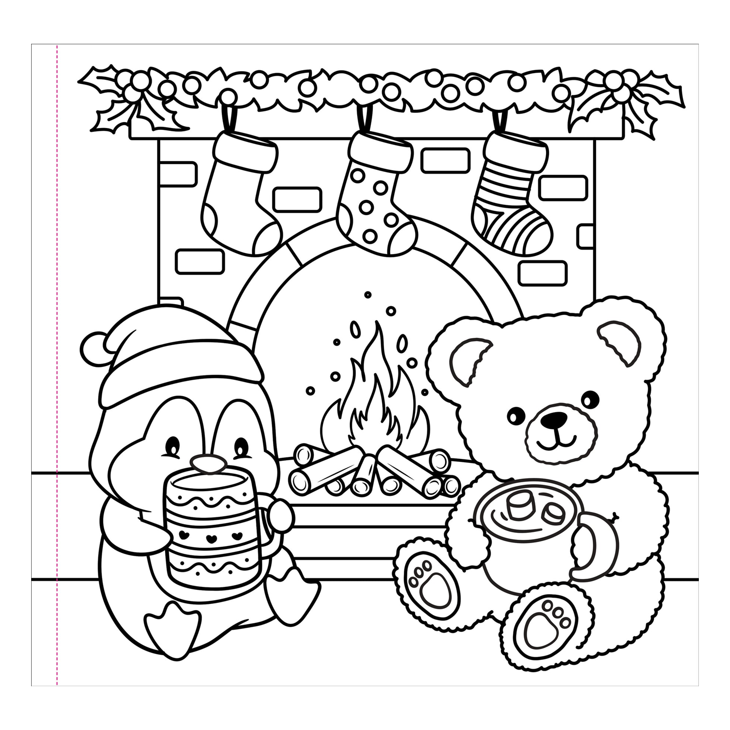 Color Me Cozy Christmas Coloring Book