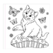 Cute and Curious Cats Coloring Book