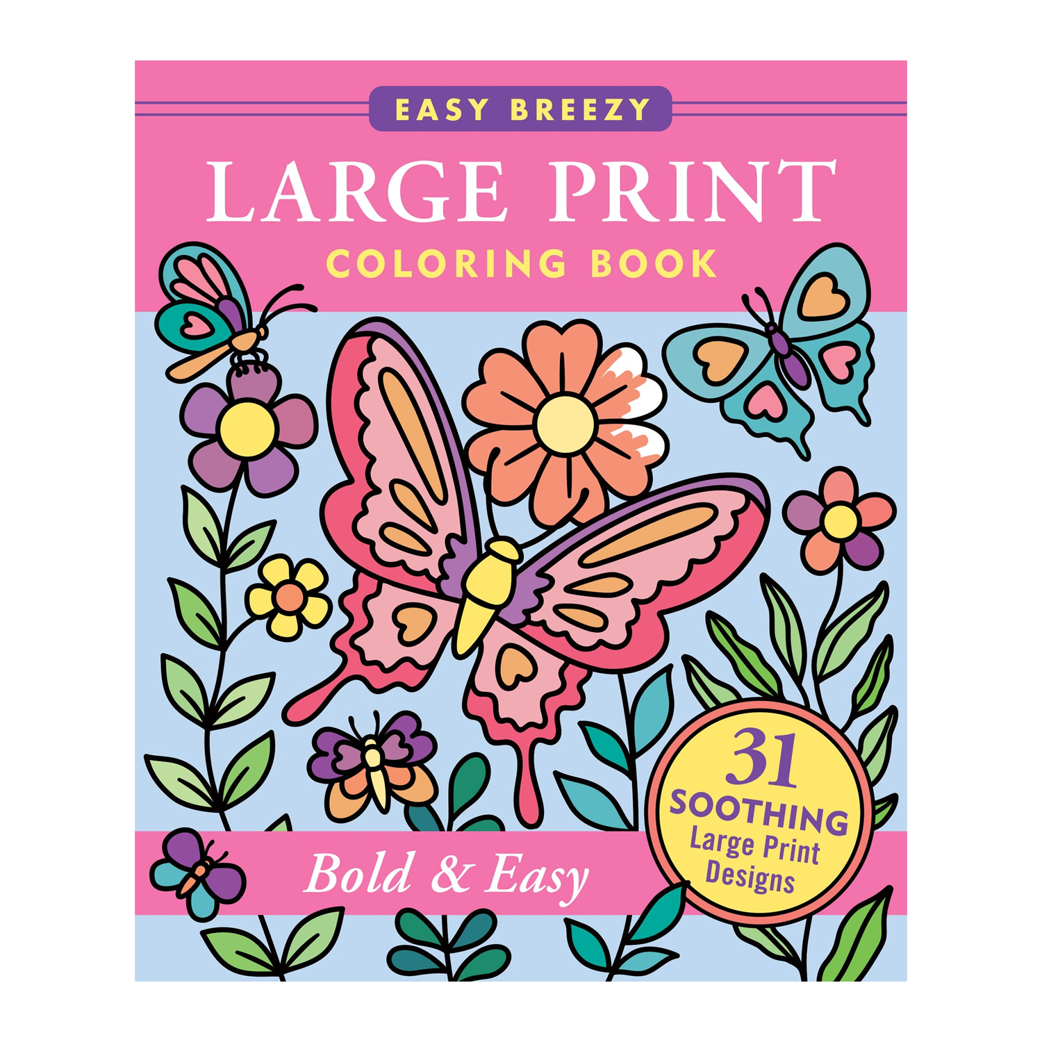 Large Print Coloring Book - Bold & Easy