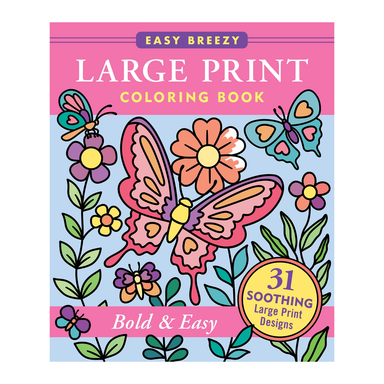 Large Print Coloring Book - Bold & Easy