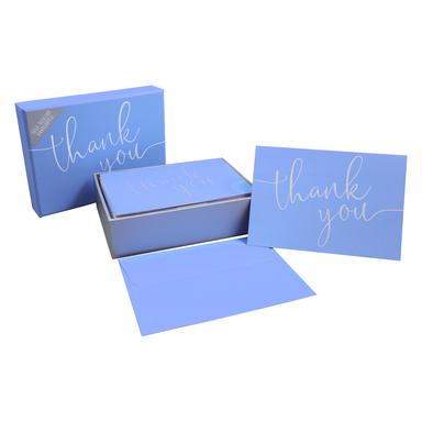 Periwinkle Boxed Thank You Notes